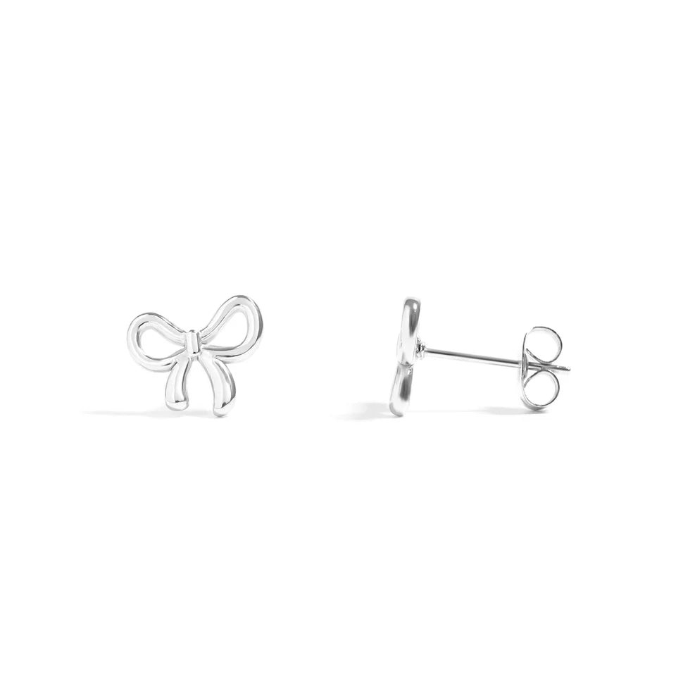 Evelyn's Mini-Bow Stud Earrings- Stainless Steel