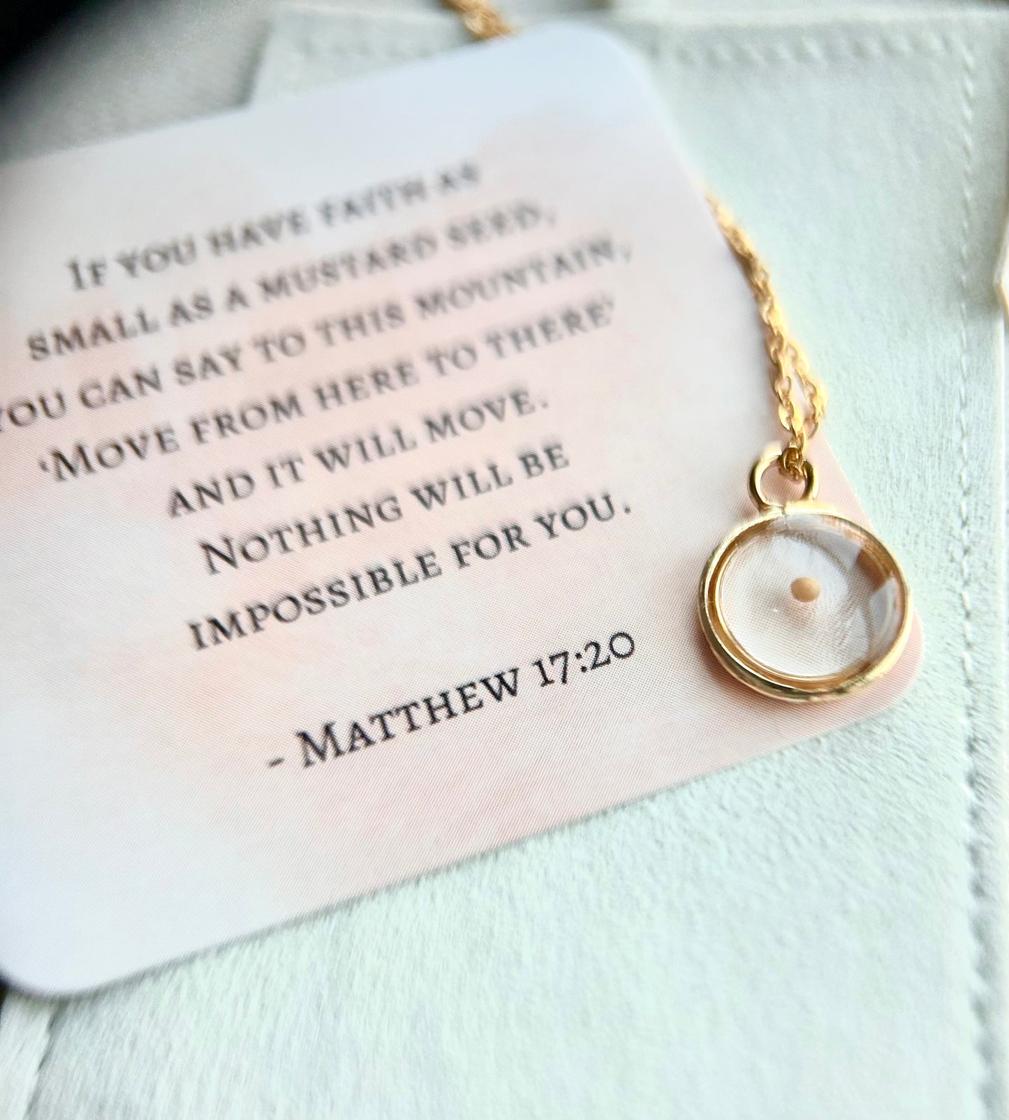 Mustard seed necklace