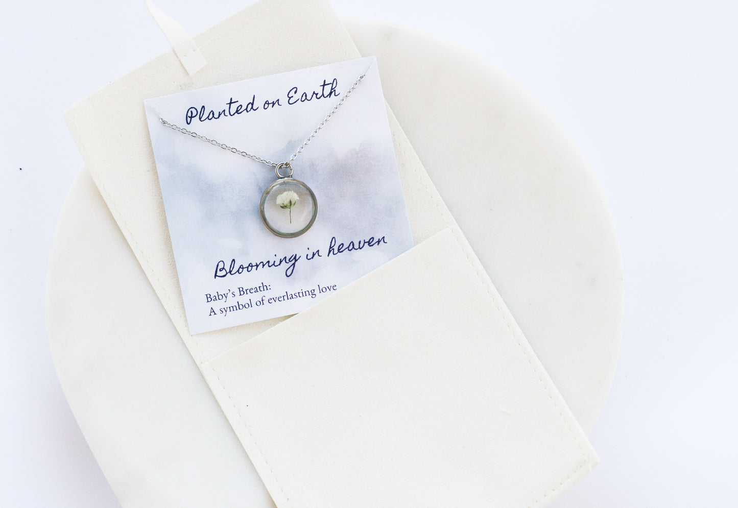 Babys breath necklace