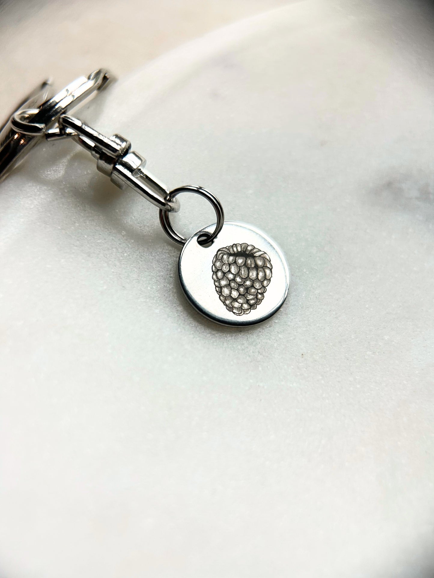 Raspberry keychain - 8 weeks gestation