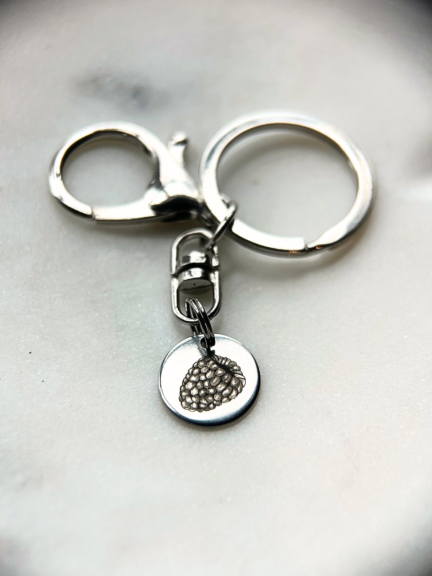 Raspberry keychain - 8 weeks gestation