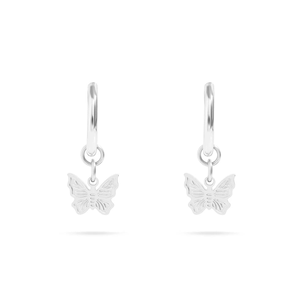 Butterfly Huggie Earrings-18K Gold PVD Stainless Steel