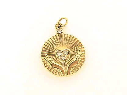 Open Hand Pendant Charm