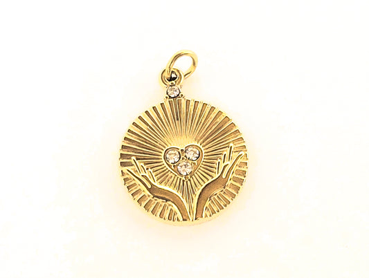 Open Hand Pendant Charm