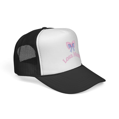 Loss Mom Trucker Caps – Supportive Gift for Grieving Mothers, “Loss Mom” Awareness hat, For Pregnancy & Infant Loss Awareness, bereaved mom gift, pregnancy loss gift