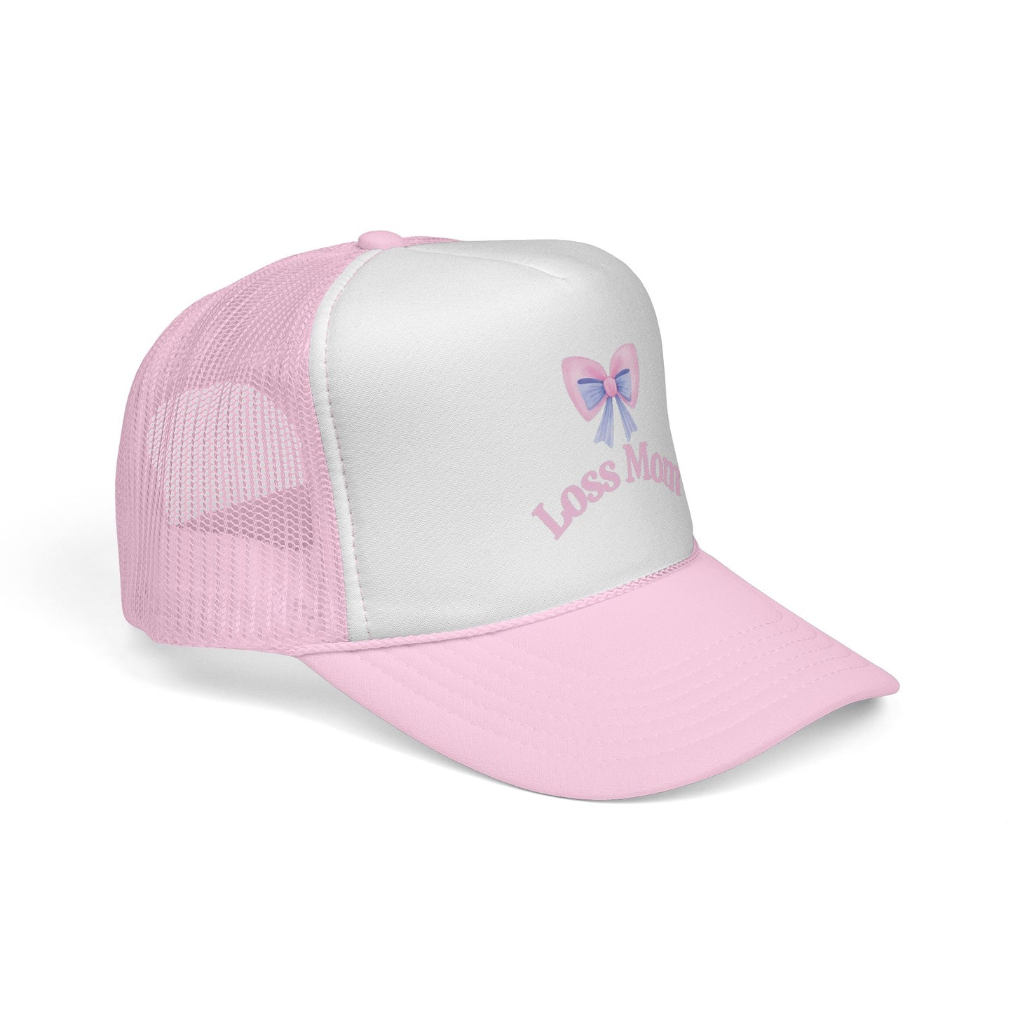 Loss Mom Trucker Caps – Supportive Gift for Grieving Mothers, “Loss Mom” Awareness hat, For Pregnancy & Infant Loss Awareness, bereaved mom gift, pregnancy loss gift