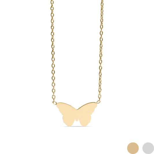 Whisper of Wings, Butterfly Necklace-18K Gold PVD Stainless Steel