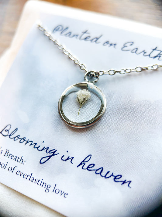 Babys breath necklace