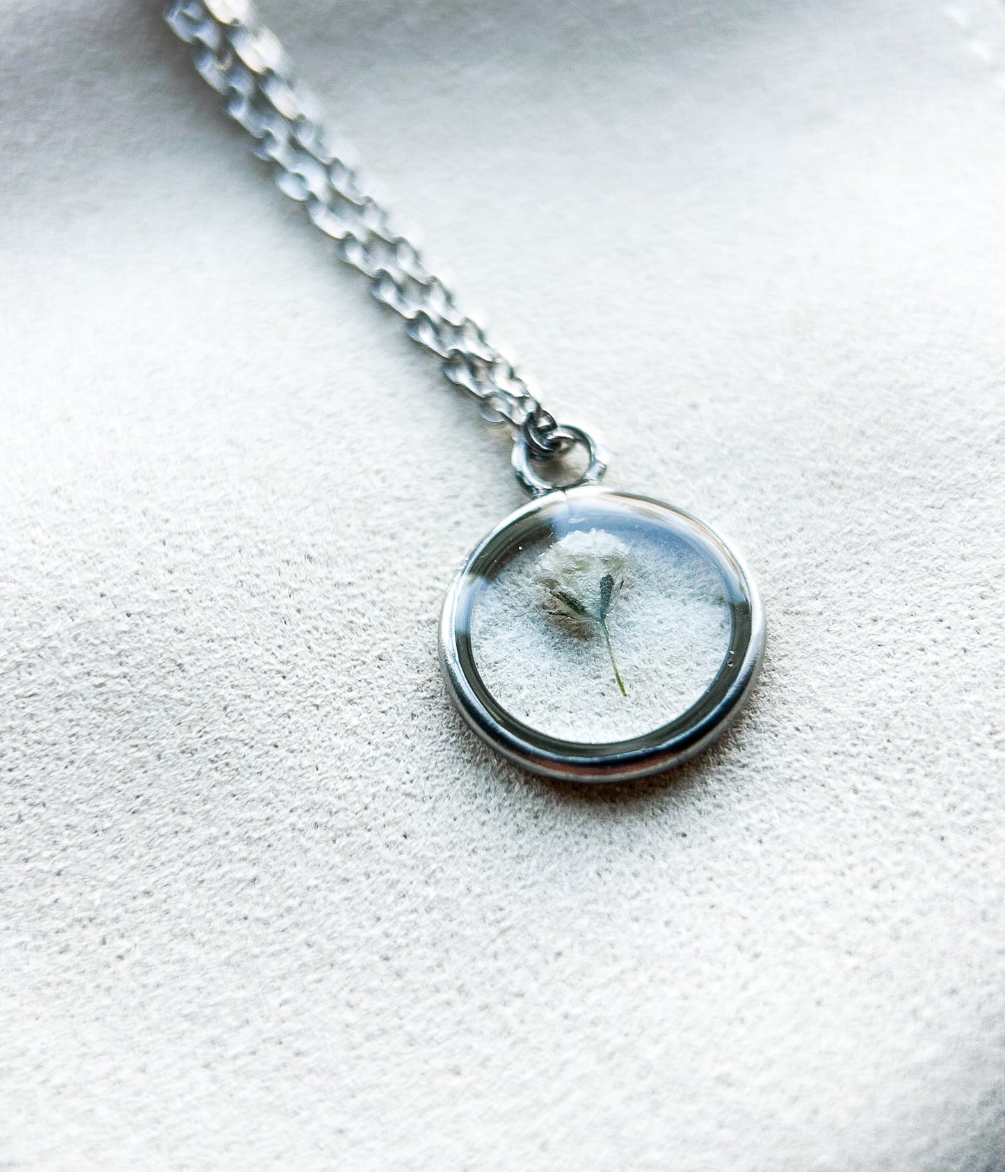 Babys breath necklace