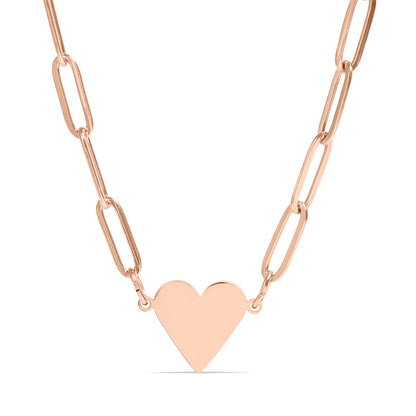 Heart pendant Paperclip Necklace- Gift for Pregnancy & Infant Loss; Mom, Siblings, Grandparents, God Parents, Bestie
