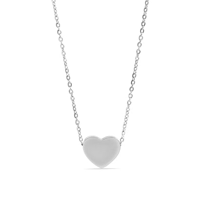 Forever in My Heart, Dainty Single Heart Necklace- 18K Gold PVD Stainless Steel